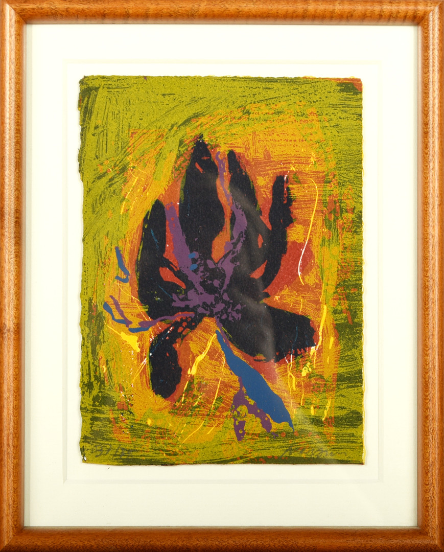 SUSANNE NESSIM. Serigrafi, "Blomma I", signerad och numrerad.