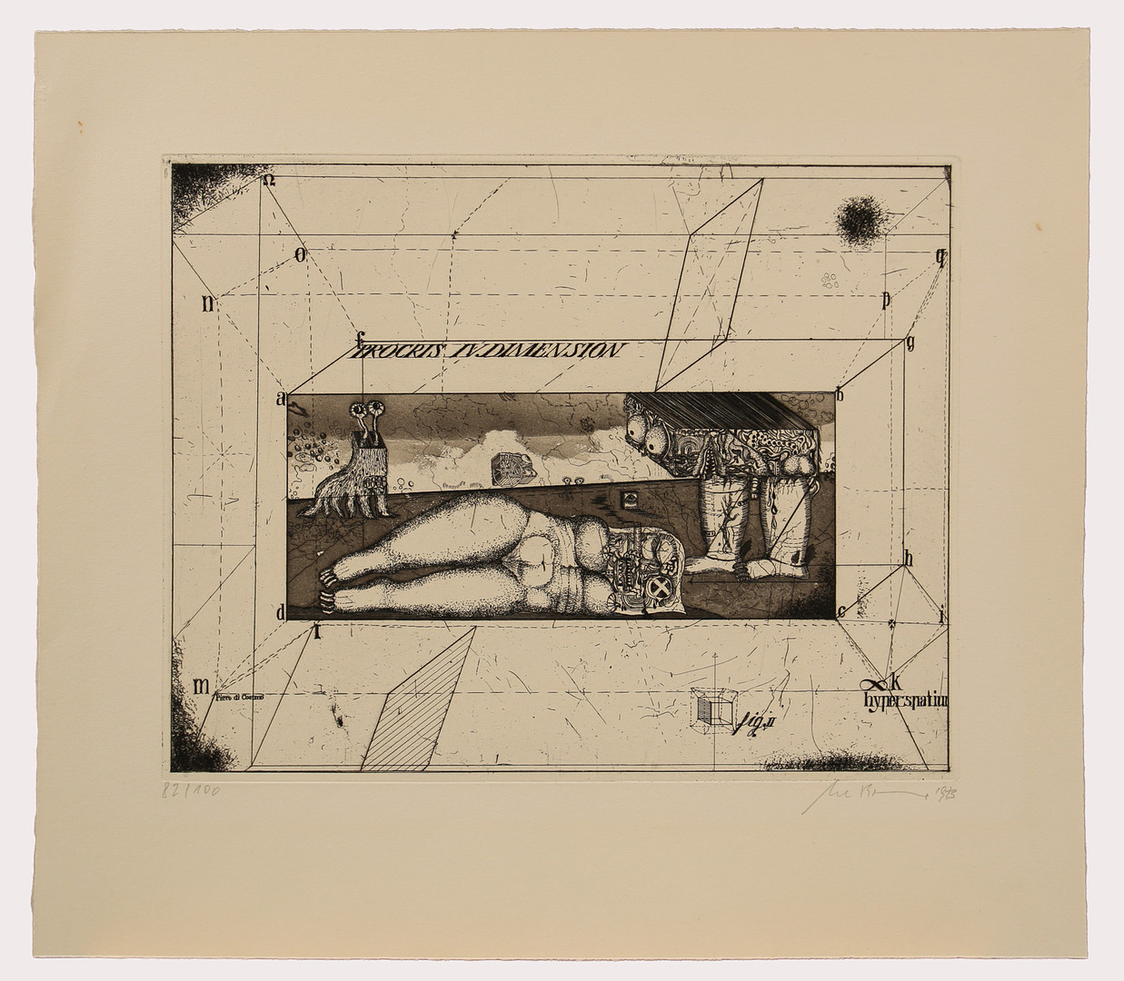 UWE BREMER, 2 etsningar ur mappen "Paraphrasen", numrerade 82/100 , signerade.