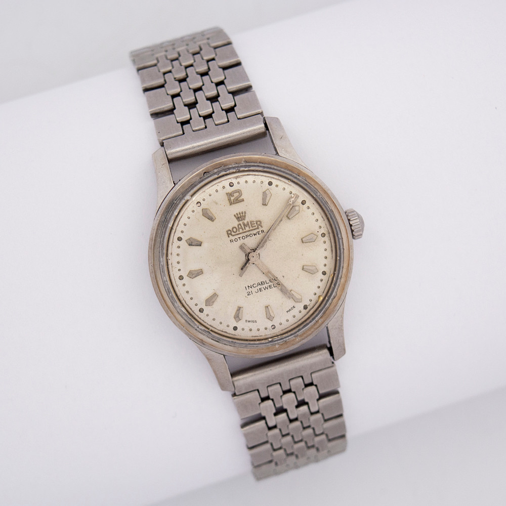 ROAMER AUTOMATIC, SCHWEIZ, STAHL, INCABLOC, 21 JEWELS.