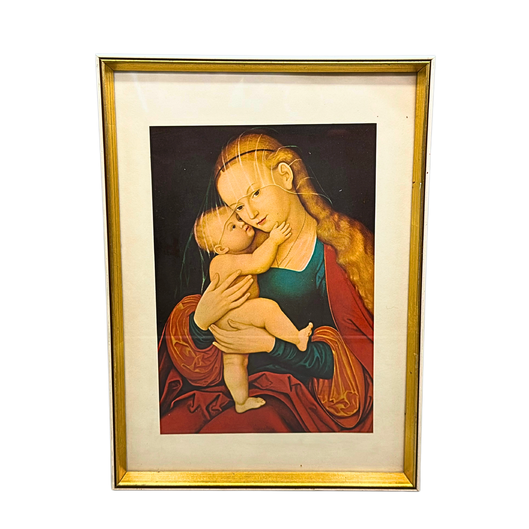 LUCAS CRANACH DER ÄLTERE. KUNSTDRUCK DES GNADENBILD "MARIAHILF".