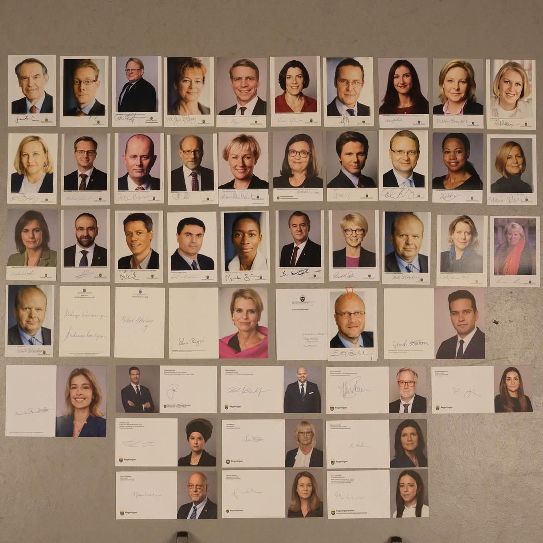 SAMLING AUTOGRAFER, SVENSKA POLITIKER.