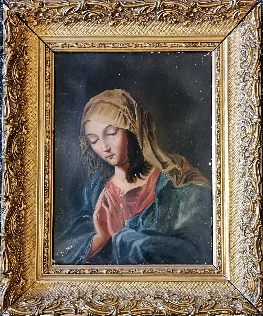 *ORIGINAL RELIGIOUS PAINTING ON CARD.