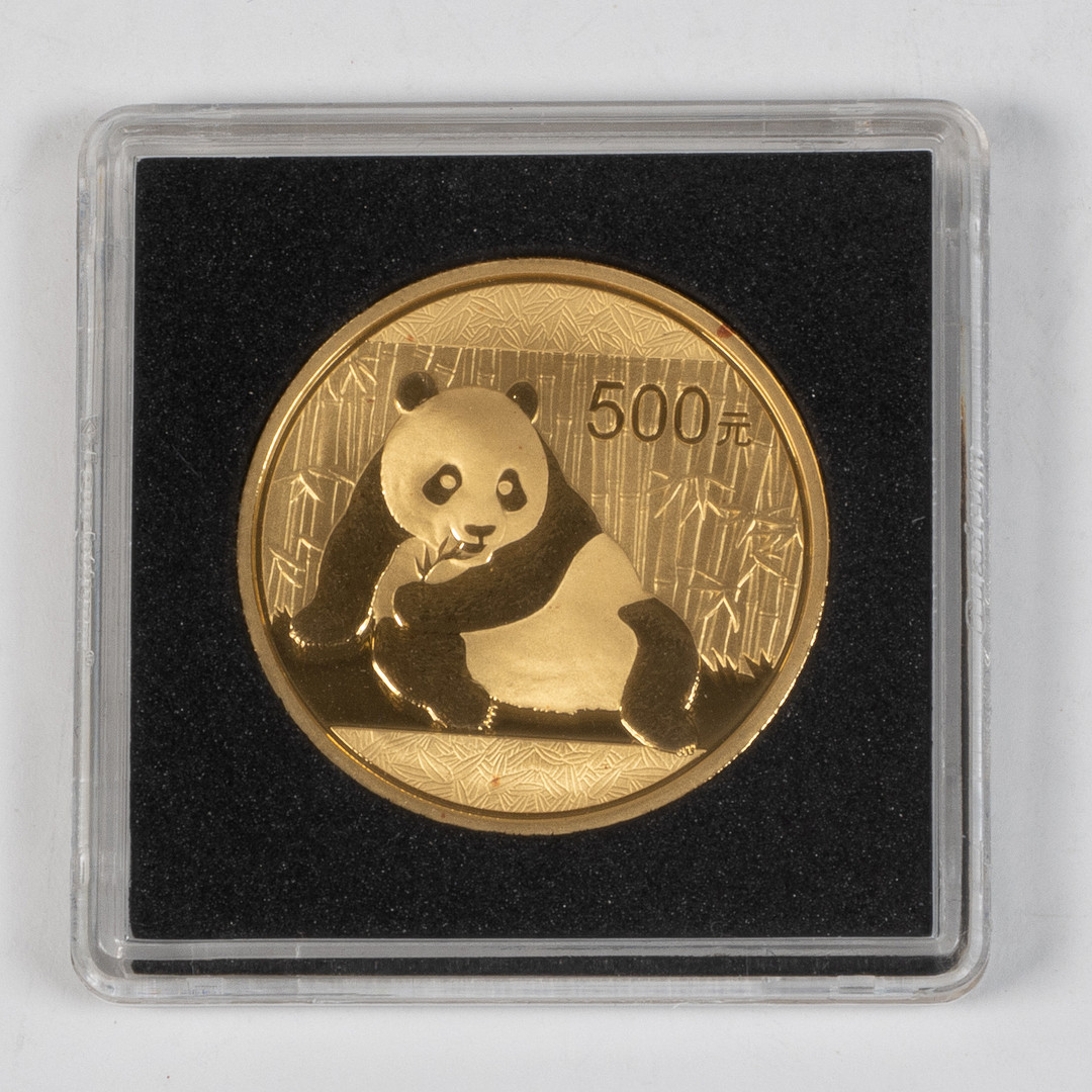Mynt, 24 k guld, 500 yuan, Kina, 2015, i kassett.