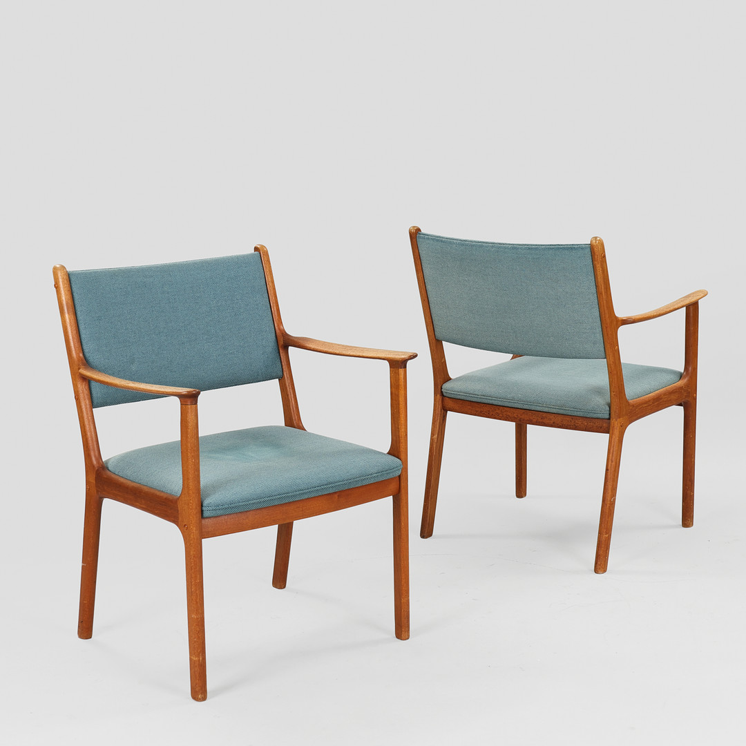 OLE WANSCHER. Par armstole, „PJ 412“, teak, Poul Jeppesen. Danmark, 1960'erne. Poul Jeppesen (2).