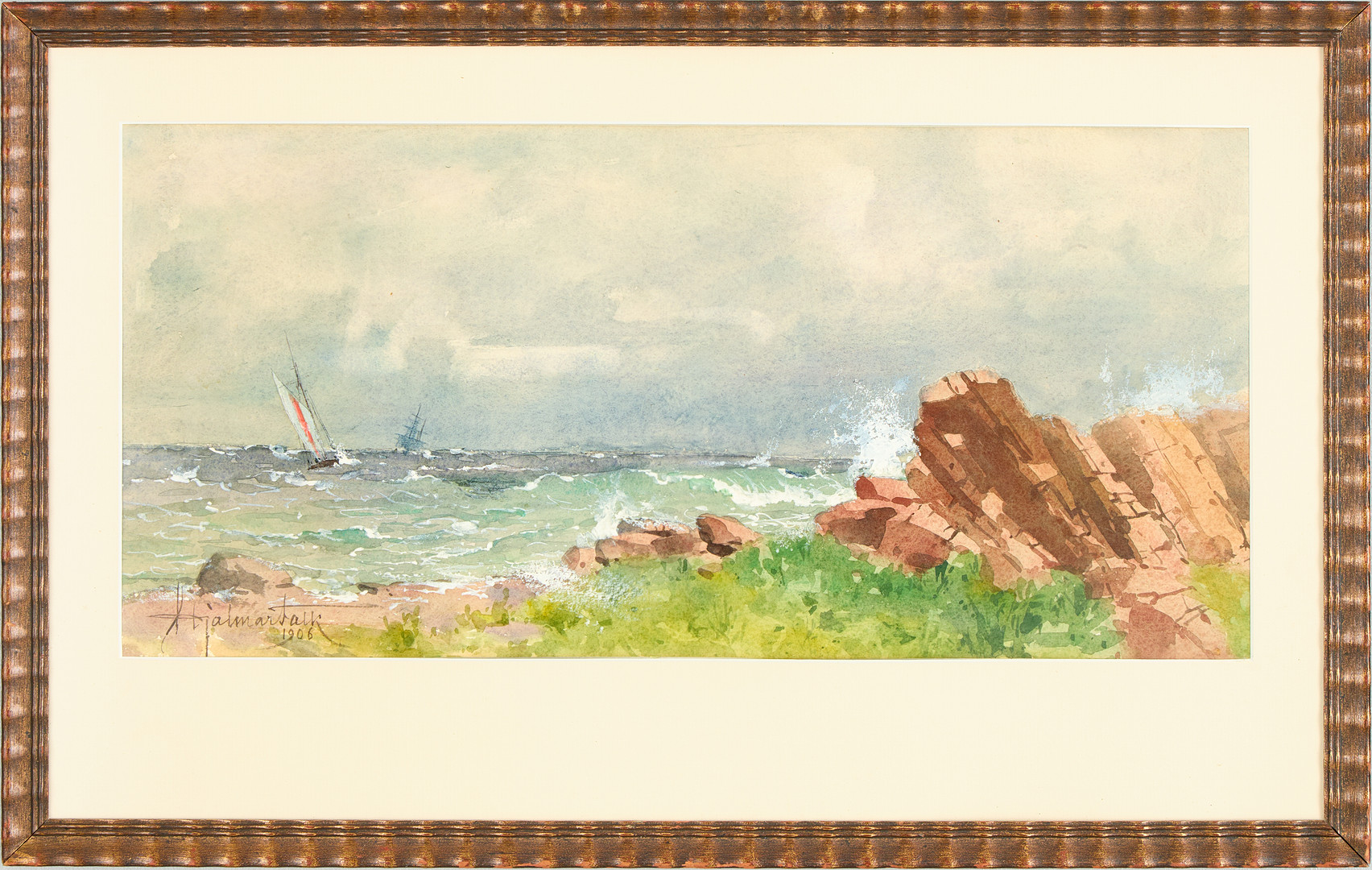 HJALMAR FALK. Kustbild.