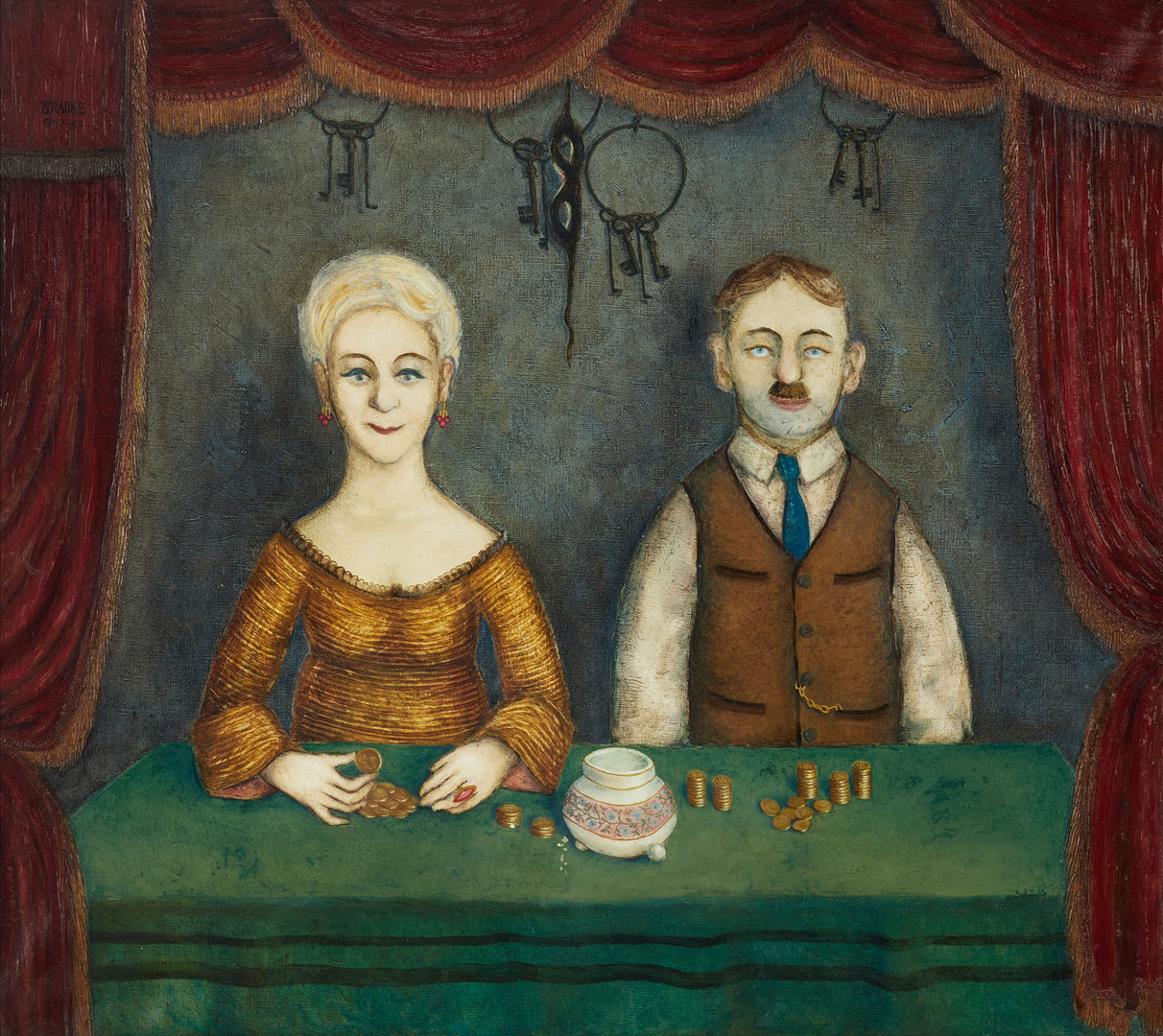 ZENON RADKE (POLEN, 1921-1985). "Szczęście", signerad, daterad 1967-68, olja på duk.