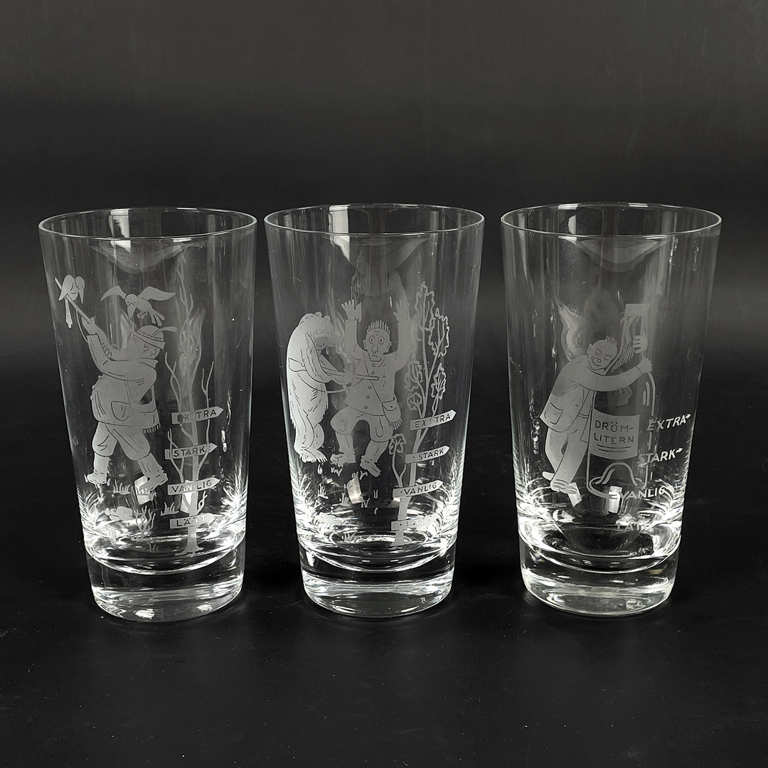 PARTI GLAS, 17 delar, bl a Schott Zwiesel och Lasse Åberg.
