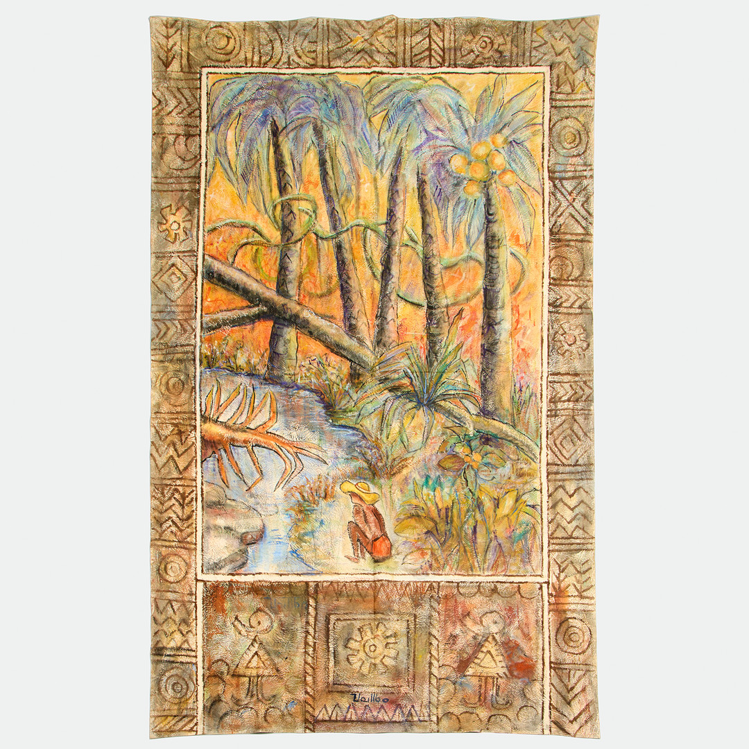 PAUL ENGDAHL. Tapa, motiv från Tahiti.