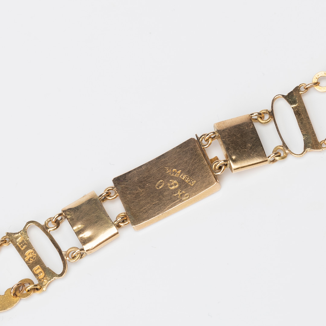 COLLIER, 18K guld med filigranarbete, lås stämplat Eric Wennblad (verksam 1803-1808/11), Stockholm, 1804.