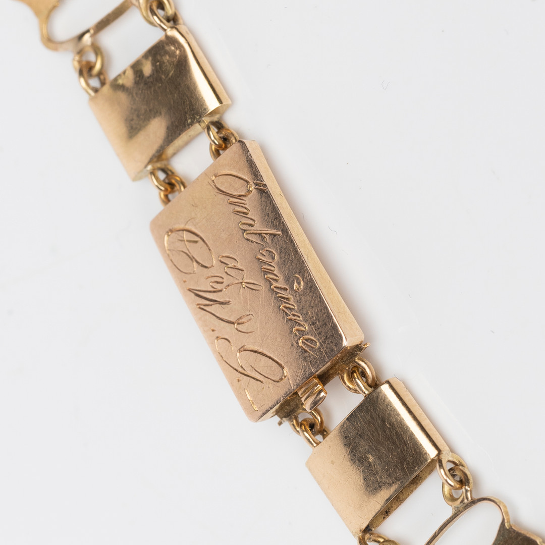 COLLIER, 18K guld med filigranarbete, lås stämplat Eric Wennblad (verksam 1803-1808/11), Stockholm, 1804.