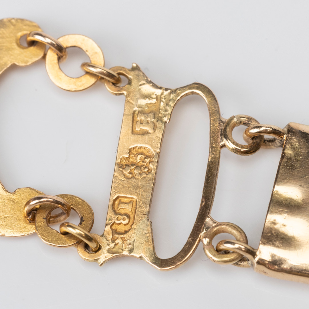 COLLIER, 18K guld med filigranarbete, lås stämplat Eric Wennblad (verksam 1803-1808/11), Stockholm, 1804.