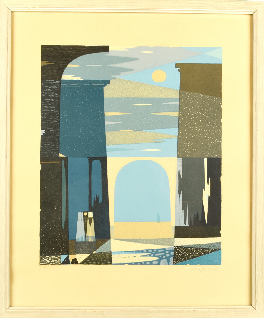 SVEN JONSON. Färglitografi, "Den vita porten".