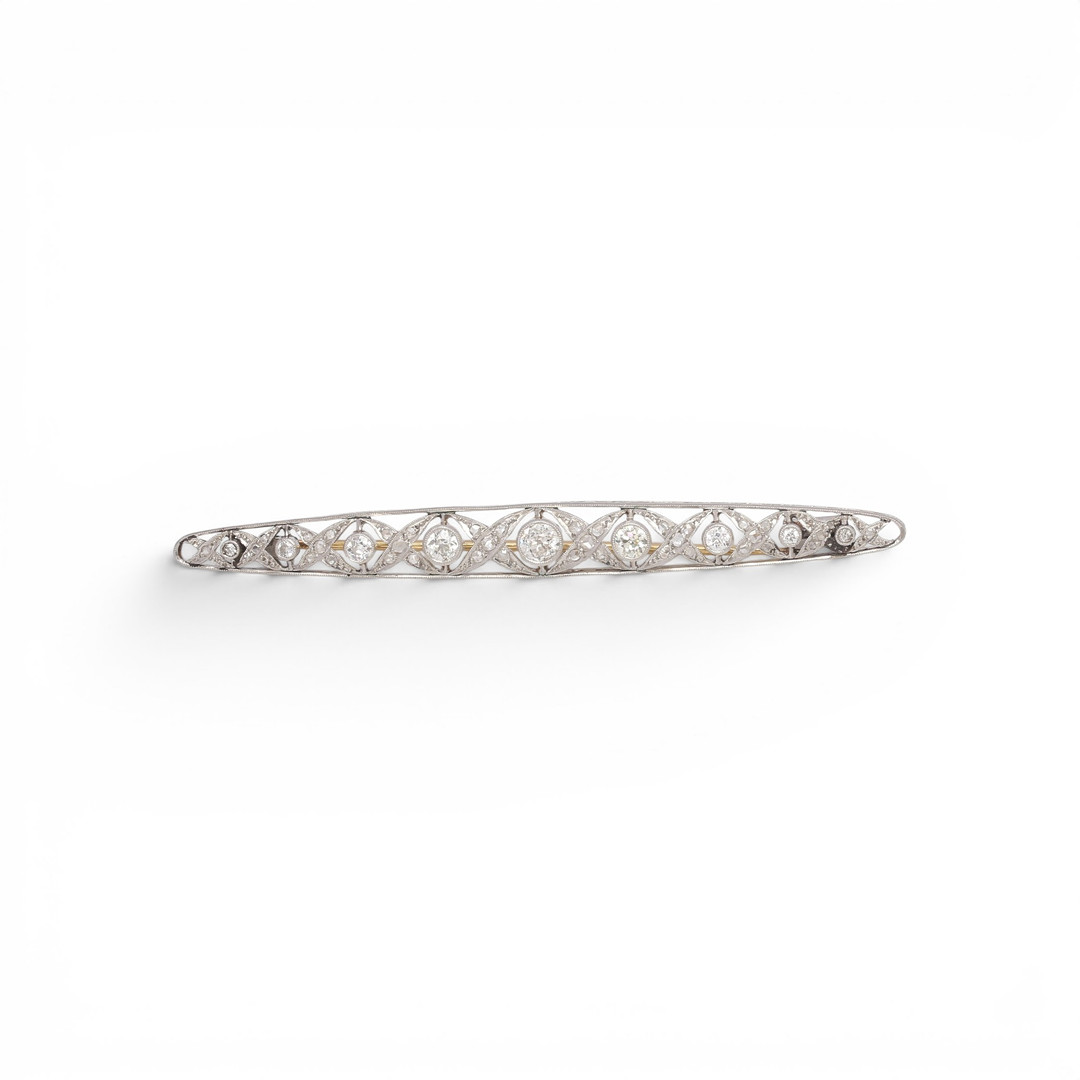 French Art Deco diamond brooch, circa 1930.