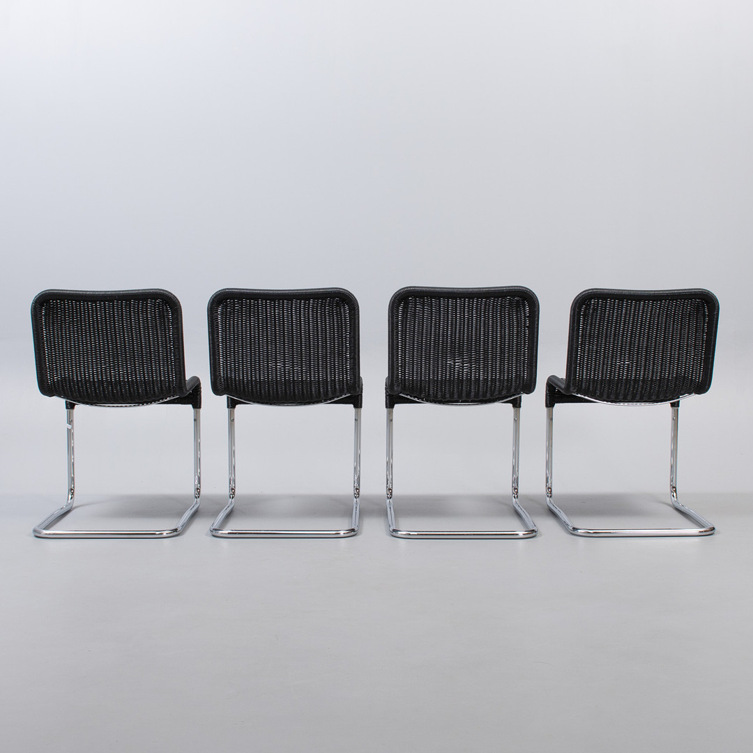 Marcel Breuer stole i forkromet stålstel og sort flet (4).