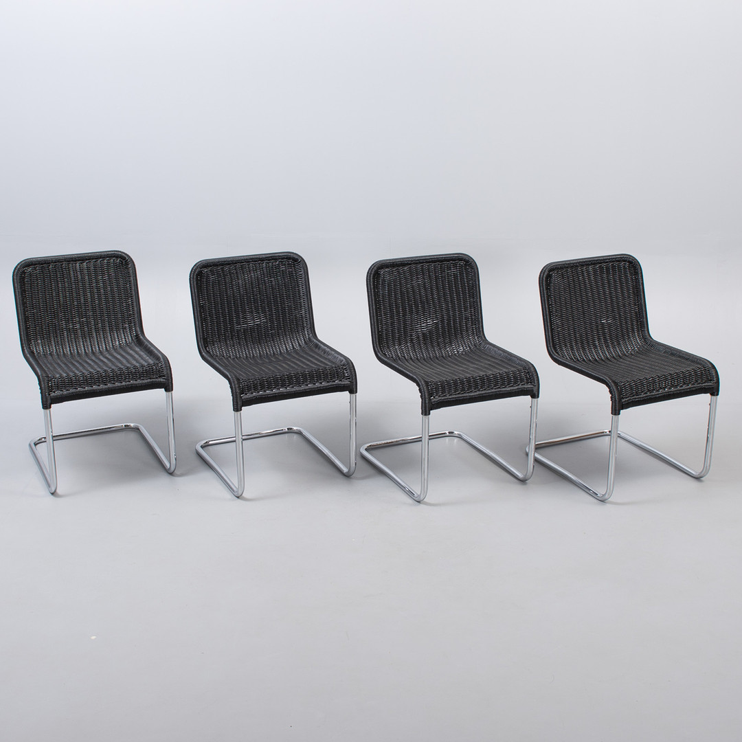 Marcel Breuer stole i forkromet stålstel og sort flet (4).
