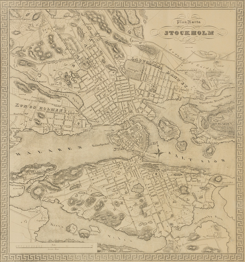 STOCKHOLM, plankarta, CF Ström, 1800/1900.