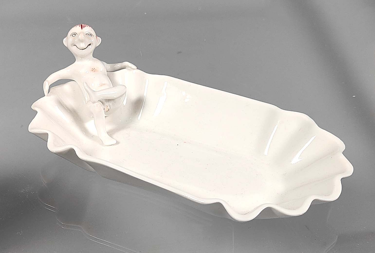 Porzellan Schale Figur Kobold Adam & Ziege W&Apel.