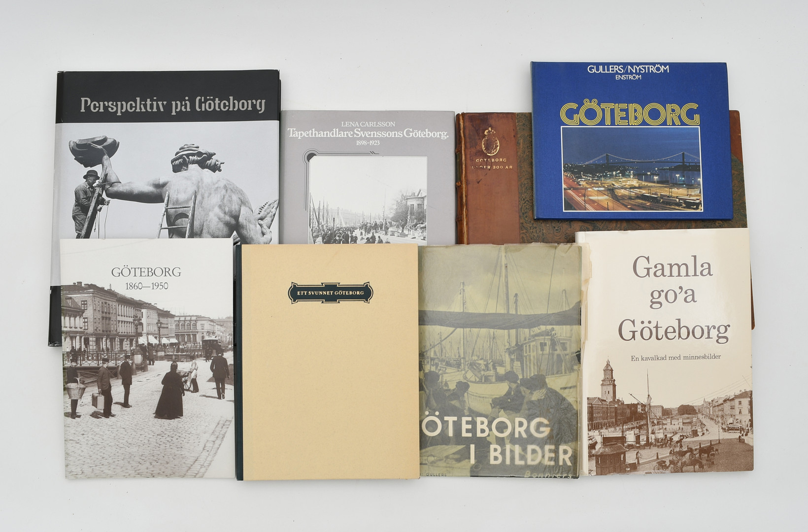 Böcker om Göteborg. Ett perspektiv, ett svunnet Göteborg. 8 volymer.