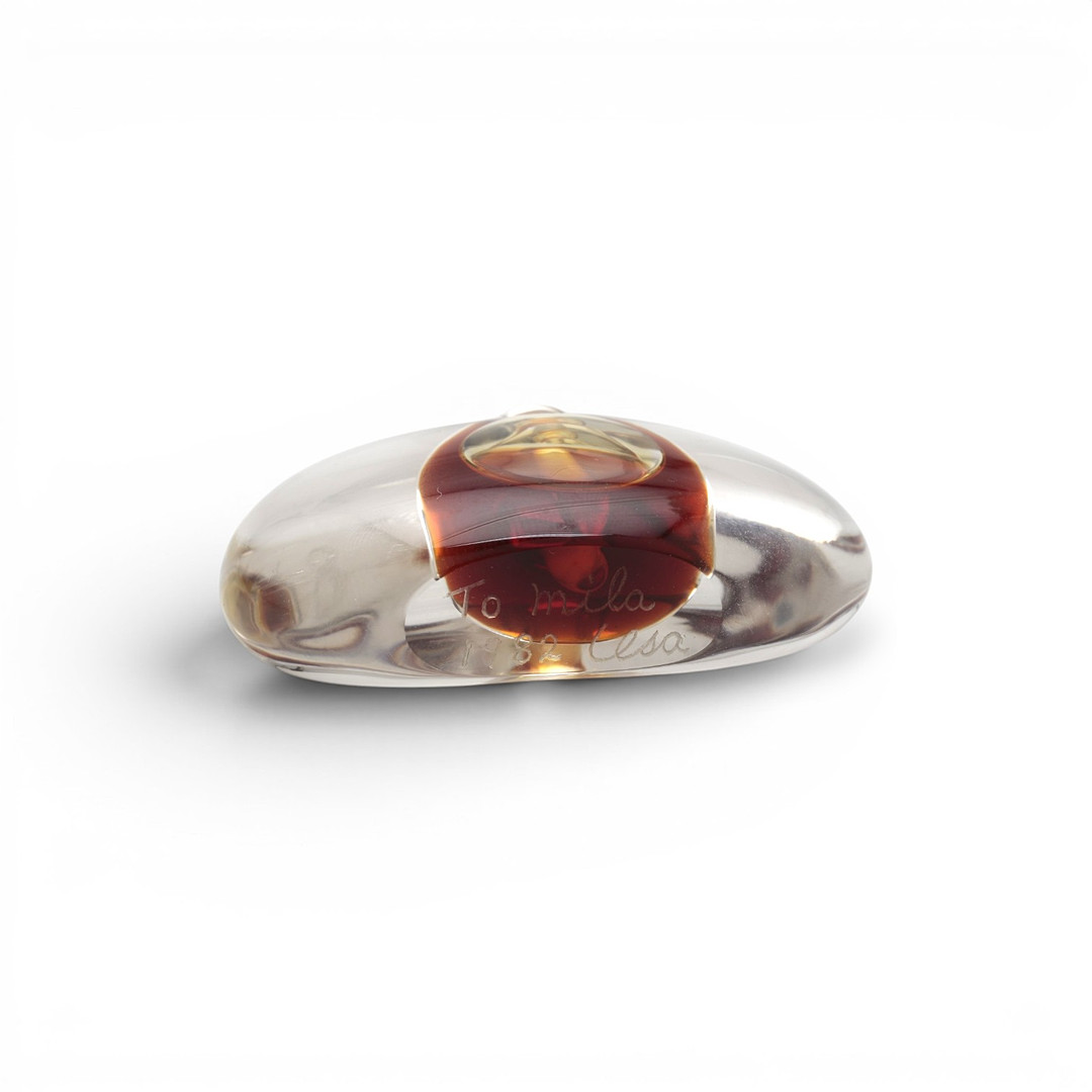 TIFFANY & CO. ELSA PERETTI. Rock crystal perfume bottle.