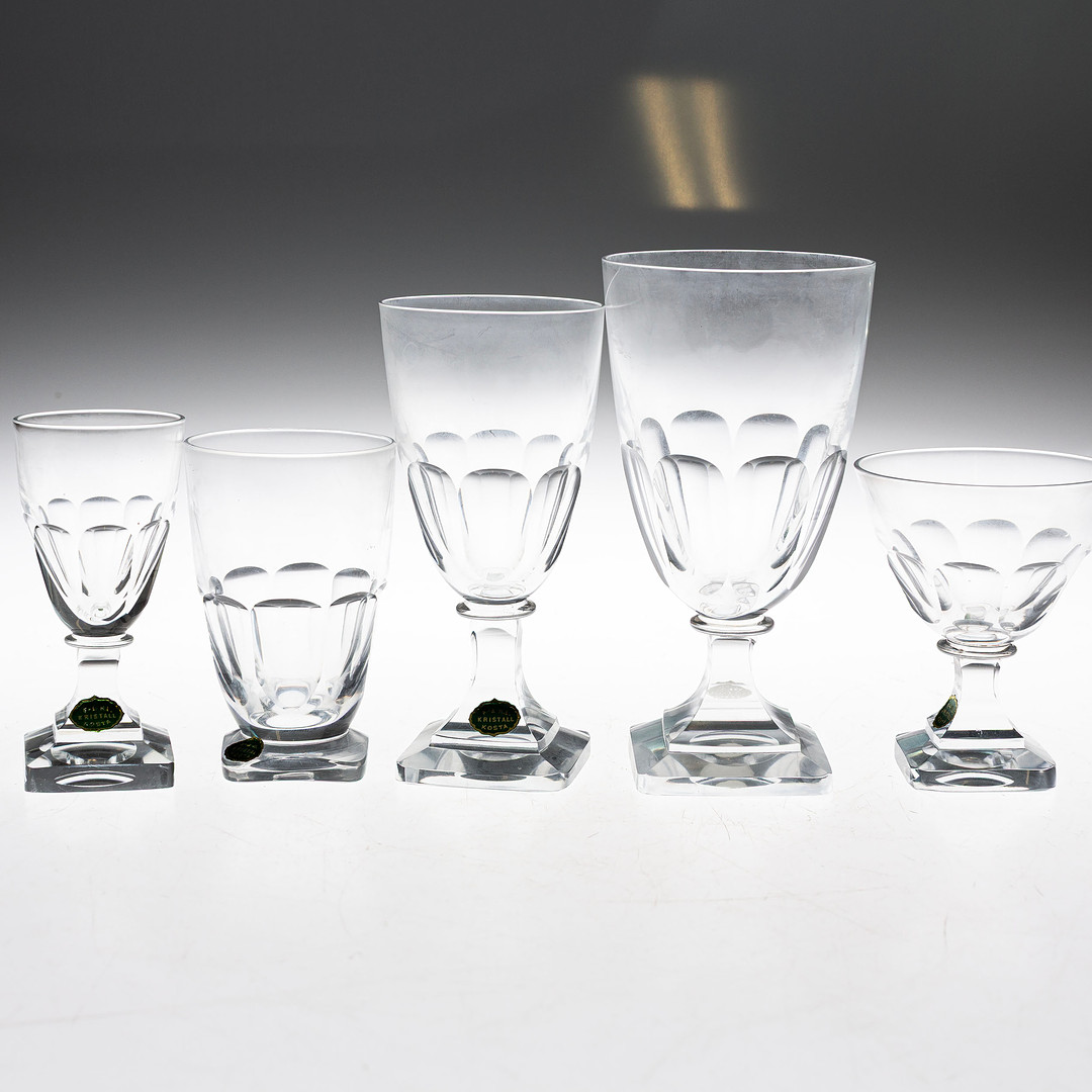 GLASSERVIS, 28 delar, Fabriks- & Handelslagret, Kosta, F- & H.L, Kosta.