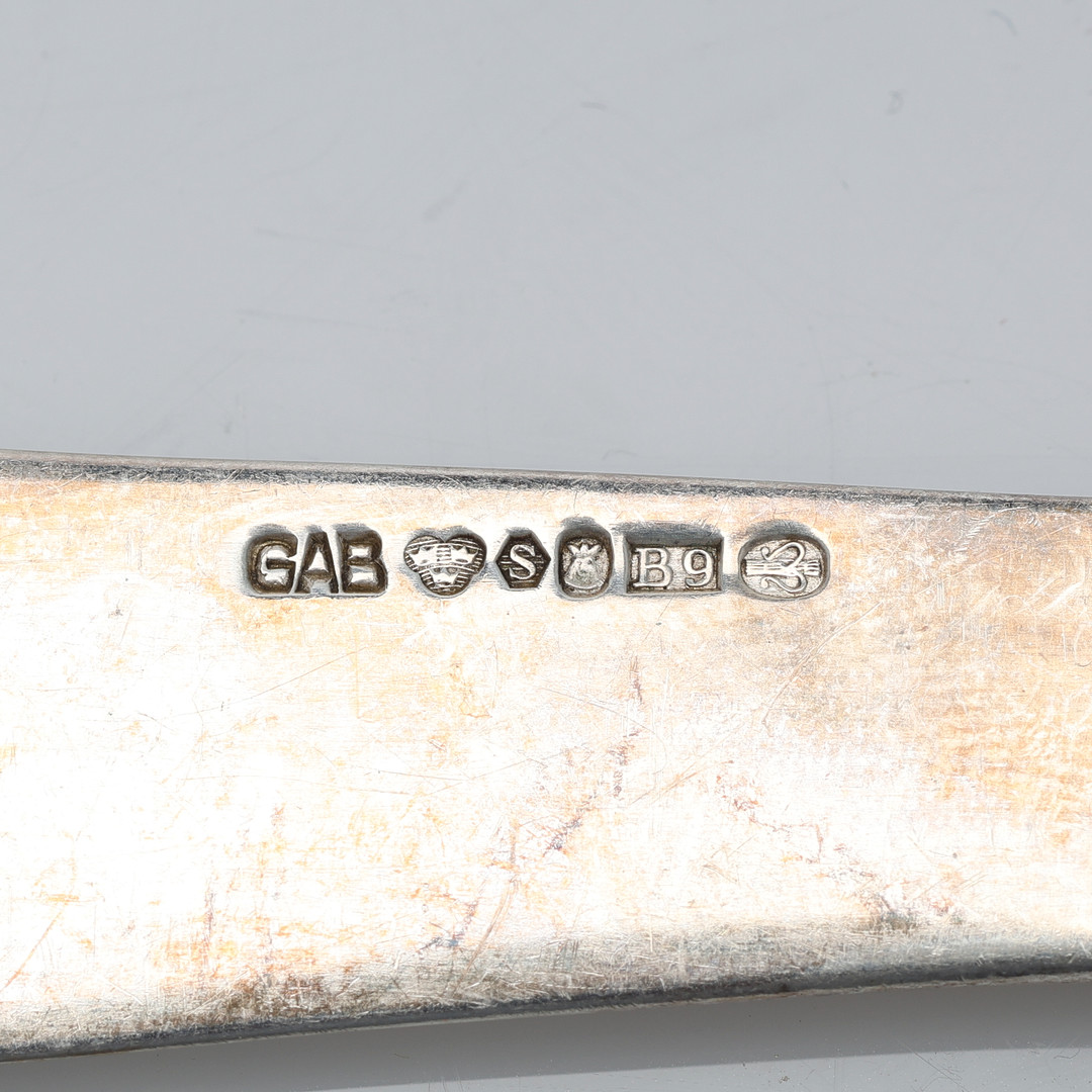 JACOB ÄNGMAN. Bestick, delar, silver, "Rosenholm", GAB, Stockholm/Uppsala, 1900-talets senare del.