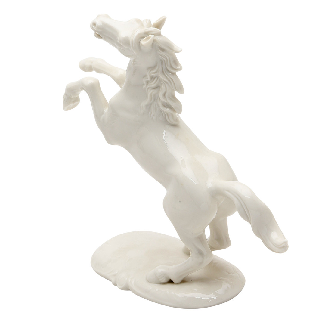 "Horse", Nymphenburg glazed porcelain figure, 20th Century.