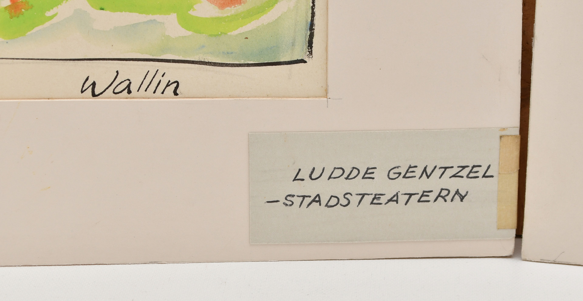 GUNNAR WALLIN. 2 tuschteckningar. Karikatyrteckningar Jacobsson och Gentzel.