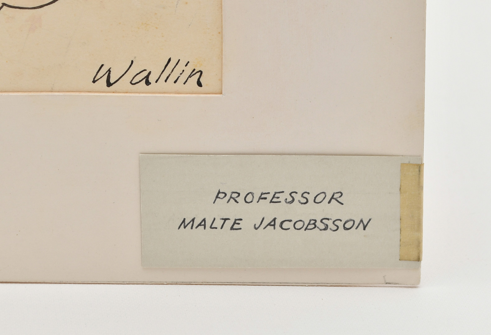 GUNNAR WALLIN. 2 tuschteckningar. Karikatyrteckningar Jacobsson och Gentzel.