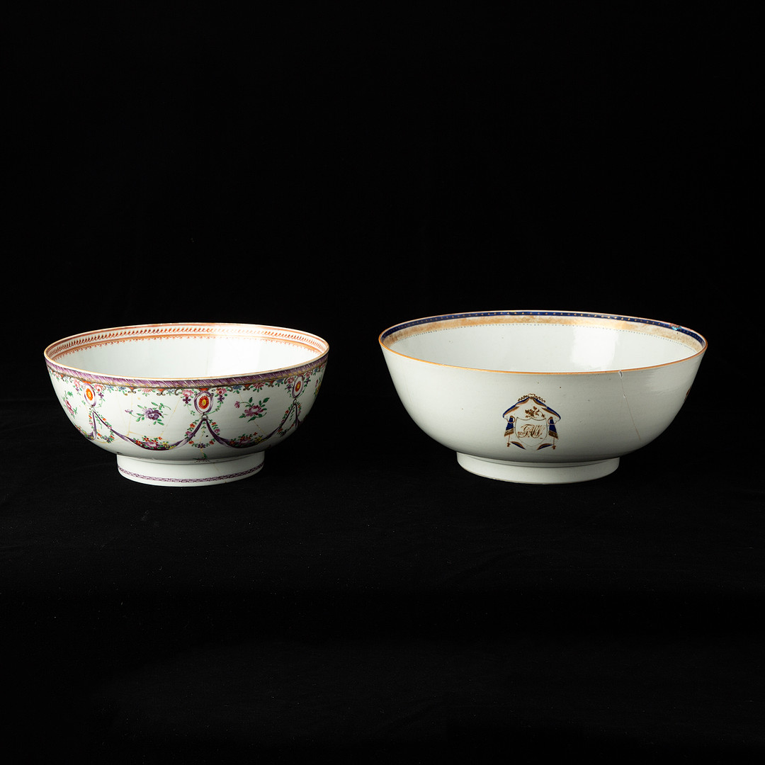 BÅLSKÅLAR, 2 st, Porslin, Kina, 1700-tal.