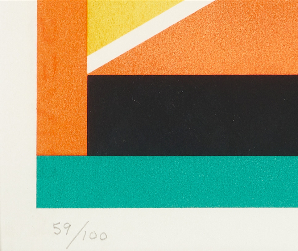 PETER PHILLIPS (England, 1939-2025), "Bird and Machine", 1974, signerad och daterad, 59/100, screenprint.
