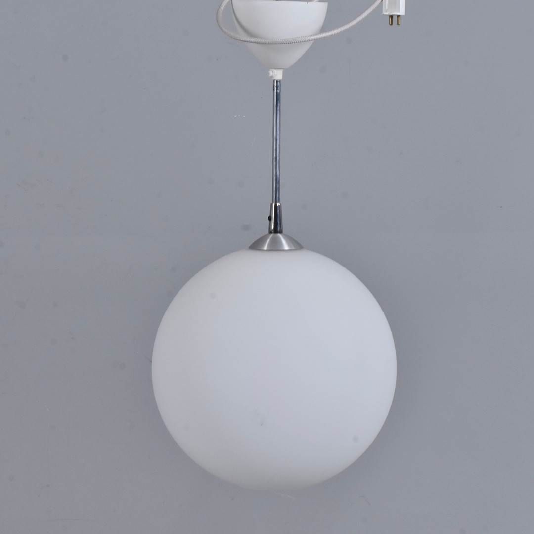 TAKLAMPA, glas och rostfritt stål, Belid 110171.
