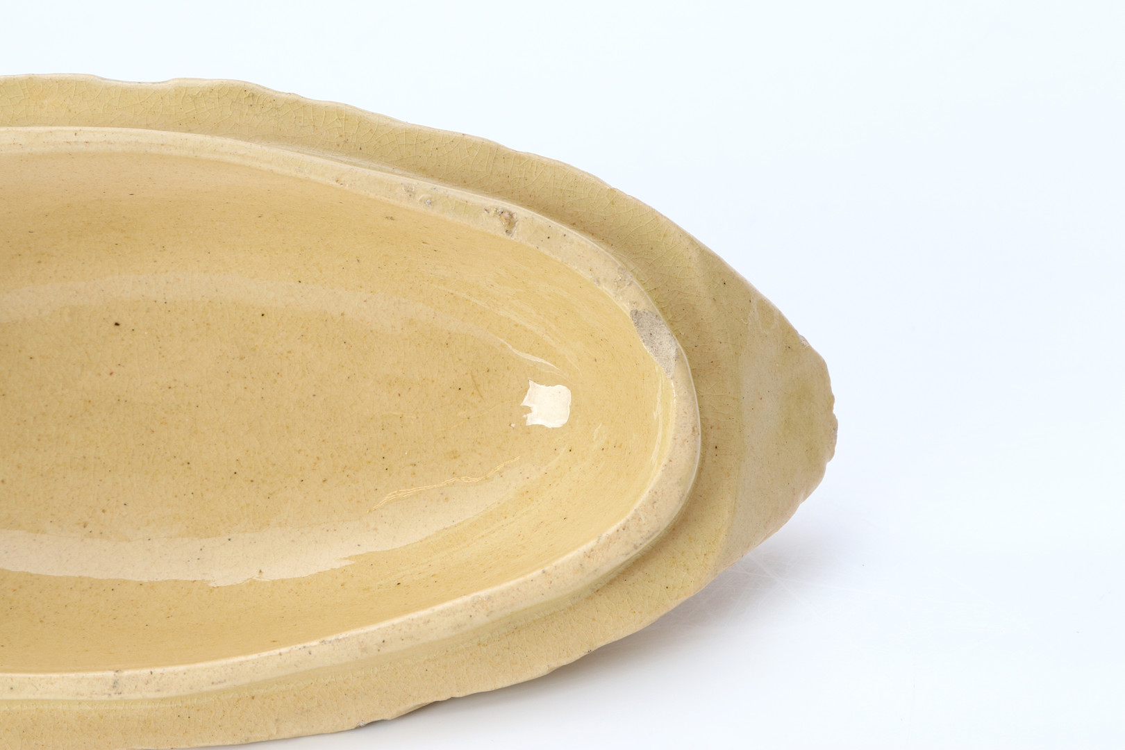 HÖGANÄS, SMÖRDUVA. Glaserad keramik. 1800-tal. Märkt undertill.