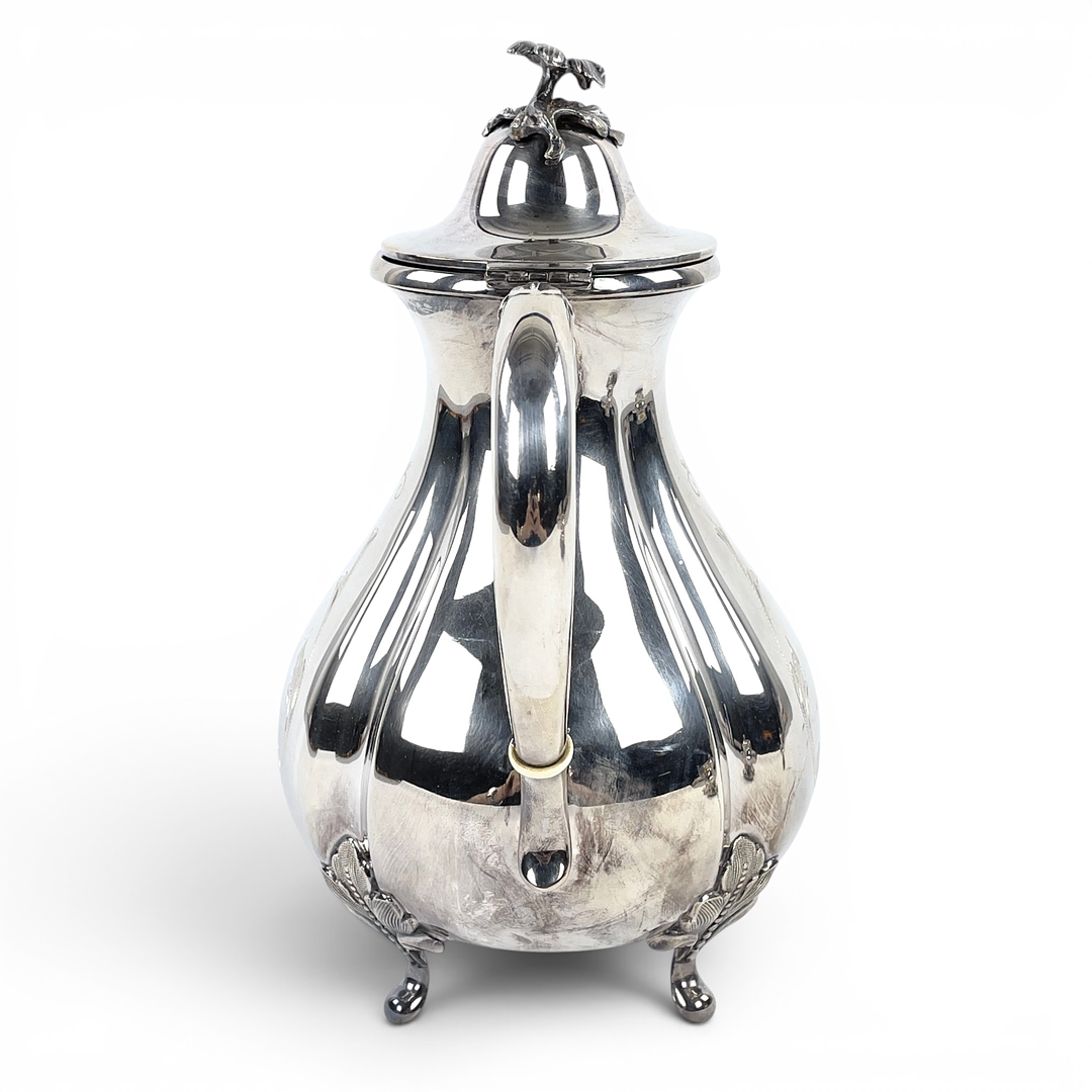 KAFFESERVIS, silver, GAB och BRICKA, Gewe, 1900-talets andra hälft.