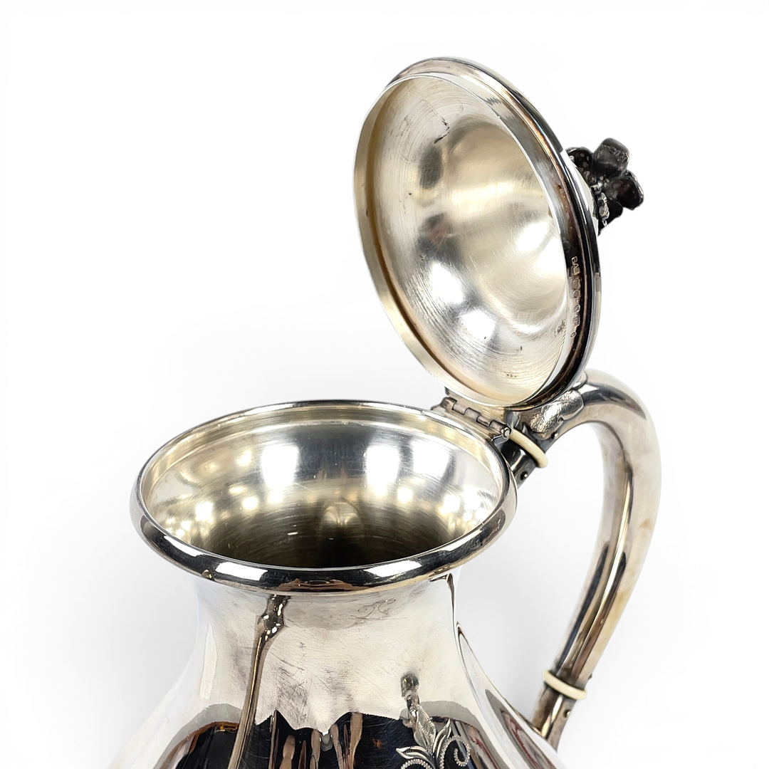 KAFFESERVIS, silver, GAB och BRICKA, Gewe, 1900-talets andra hälft.