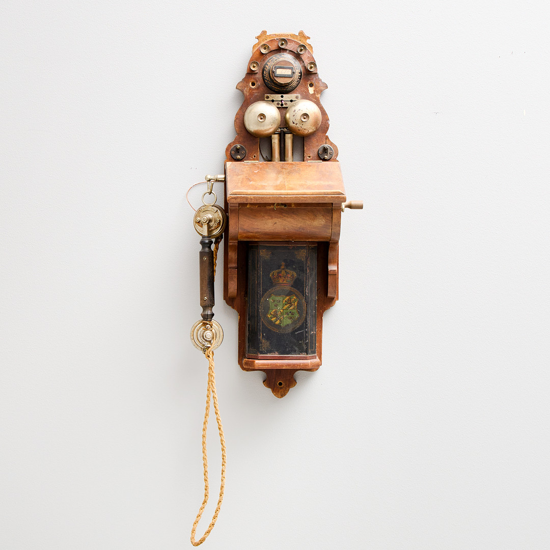 VÄGGTELEFON, Televerkets verkstäder, Stockholm, omkring år 1900.