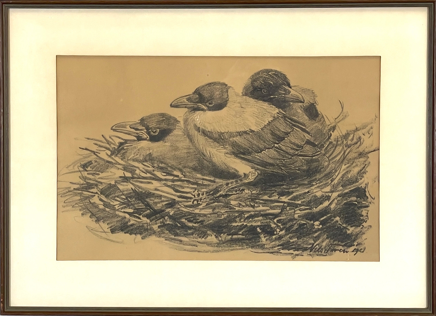 GRAFISKT TRYCK, Kråkbo, Efter, Nils Tirén (1885-1935), signerad i trycket.