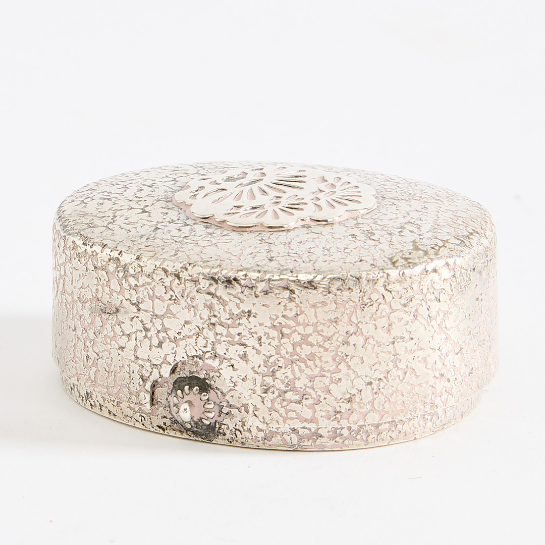 ASK MED LOCK silver Japan 1900-talets första hälft signerad.