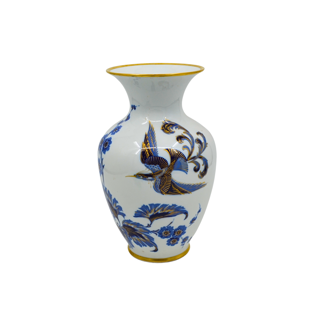 GROßE VASE „PARADIESVOGEL“ – SCHUMANN ARZBERG, ECHT COBALT INGLASUR.