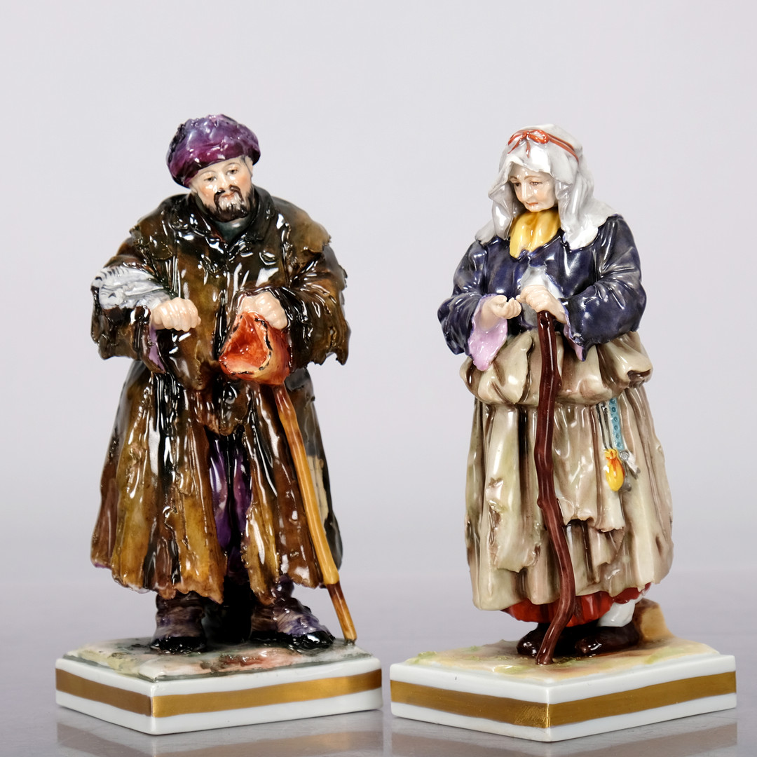 Porslinfiguriner Capodimonte (2st).