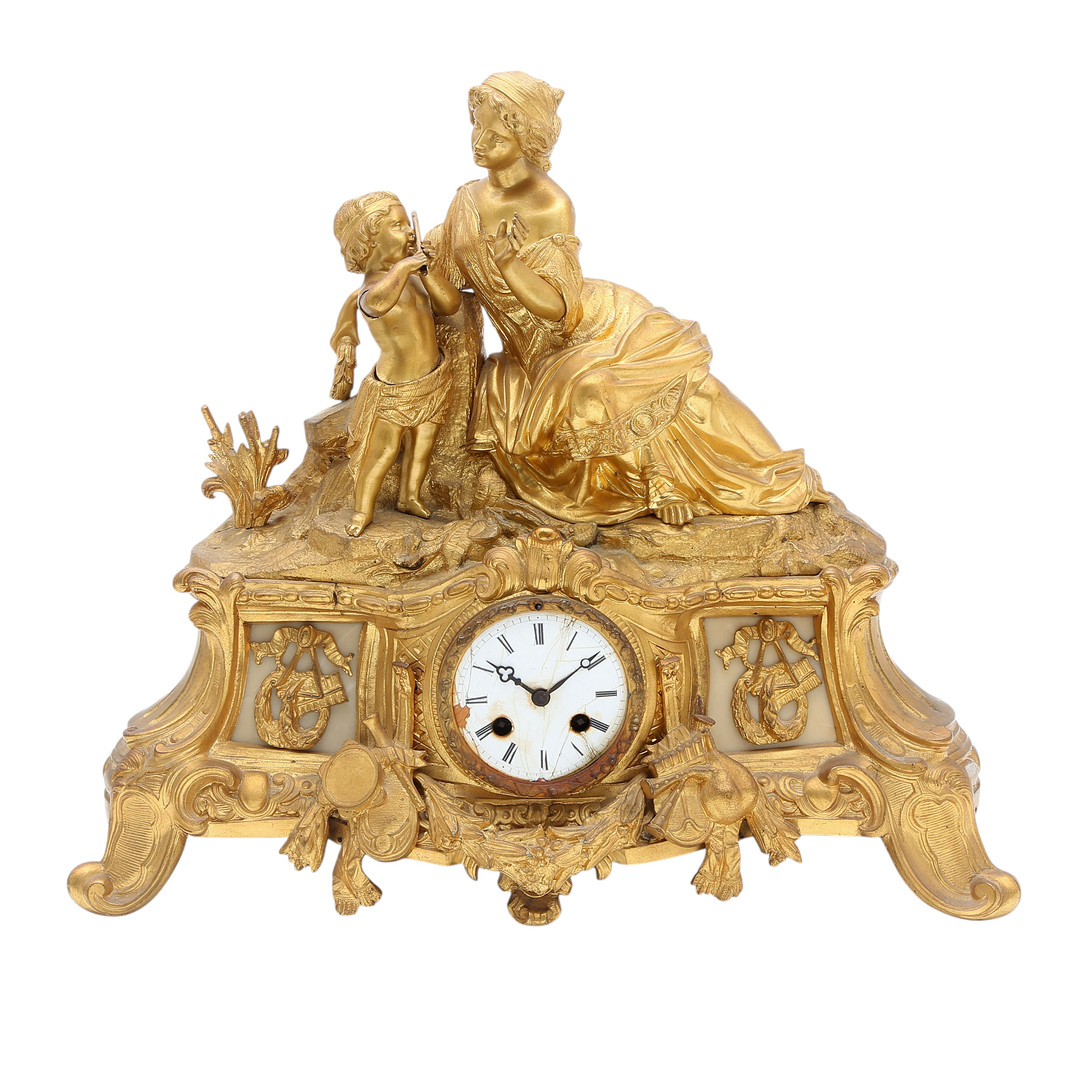 Belle Époque Louis XV style table clock, late 19th Century.