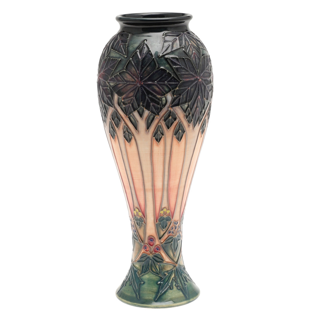 A MOORCROFT VASE - CLUNY.