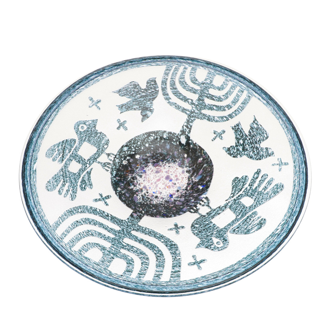 A KOSTA BODA CAMEO GLASS DISH - BERTIL VALLIEN.