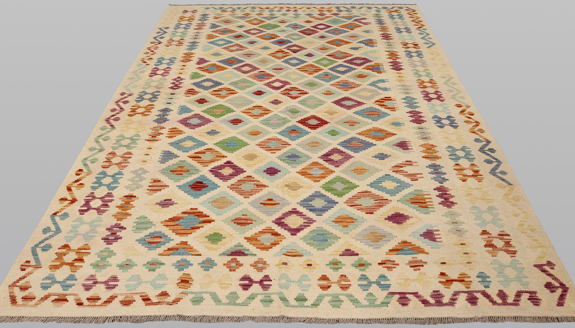 ORIENTMATTA, kelim, handvävd, klassisk design, ca 295 x 197 cm.