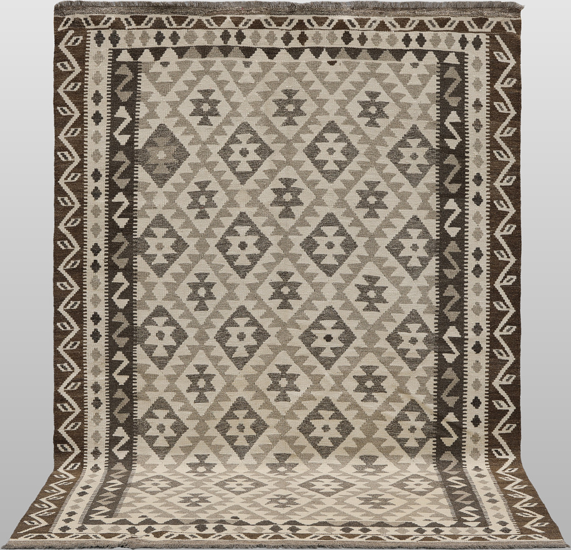 ORIENTMATTA, kelim, handvävd, naturfärgad, ca 240 x 172 cm.