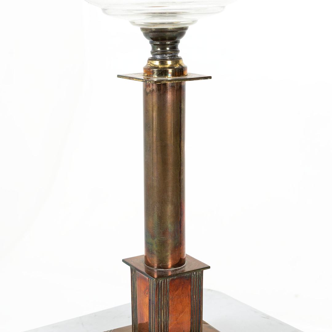 BORDSFOTOGENLAMPA, mässing, 1900-talets första hälft.