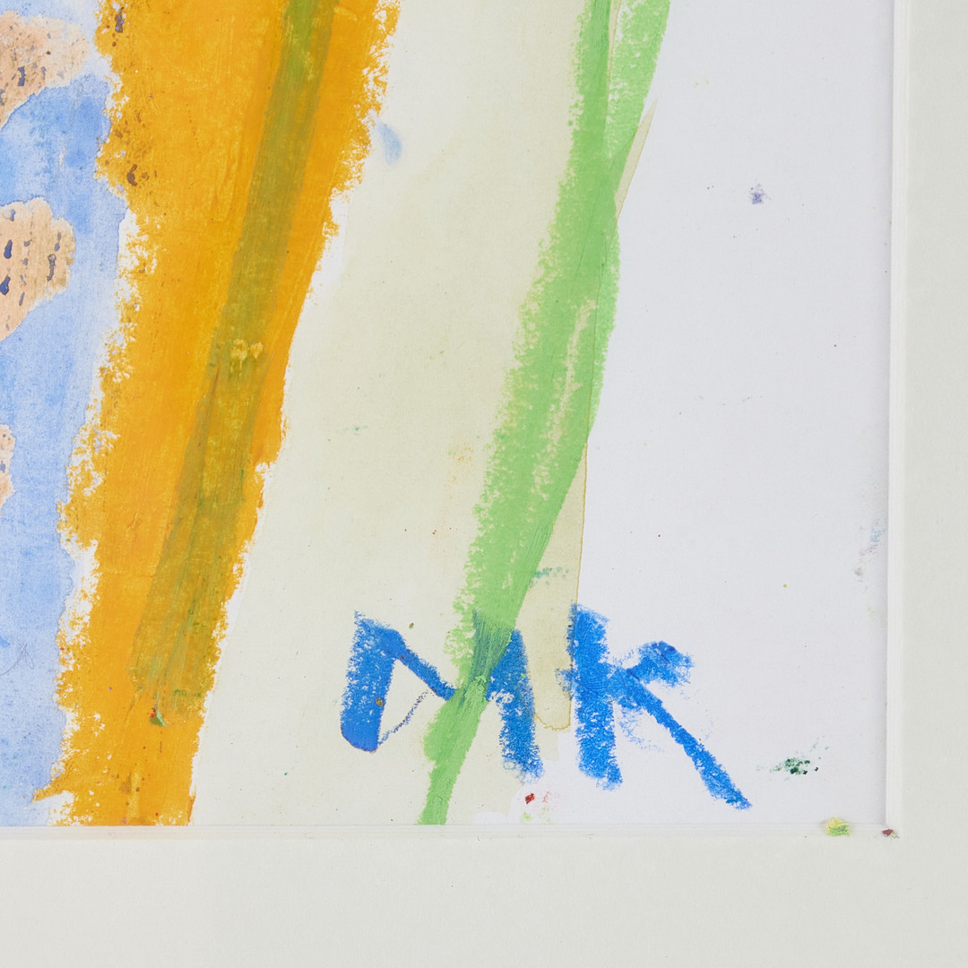 MAURITZ KARSTRÖM. Kvinna, blandteknik, med krita och akvarell, monogramsignerad. Utförd år 2000.