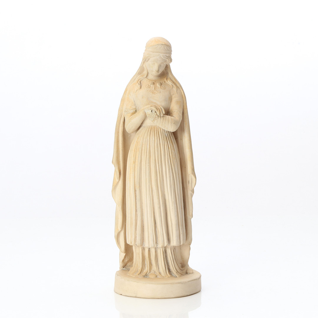 FIGURIN, HÖGANÄS. Oglaserad keramik. 1800-tal.