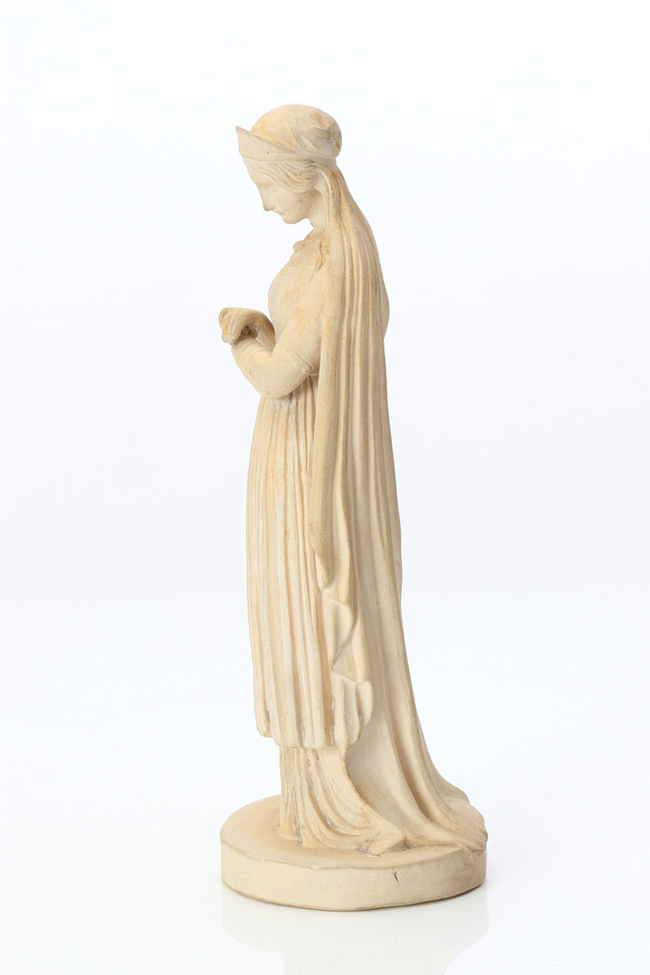 FIGURIN, HÖGANÄS. Oglaserad keramik. 1800-tal.