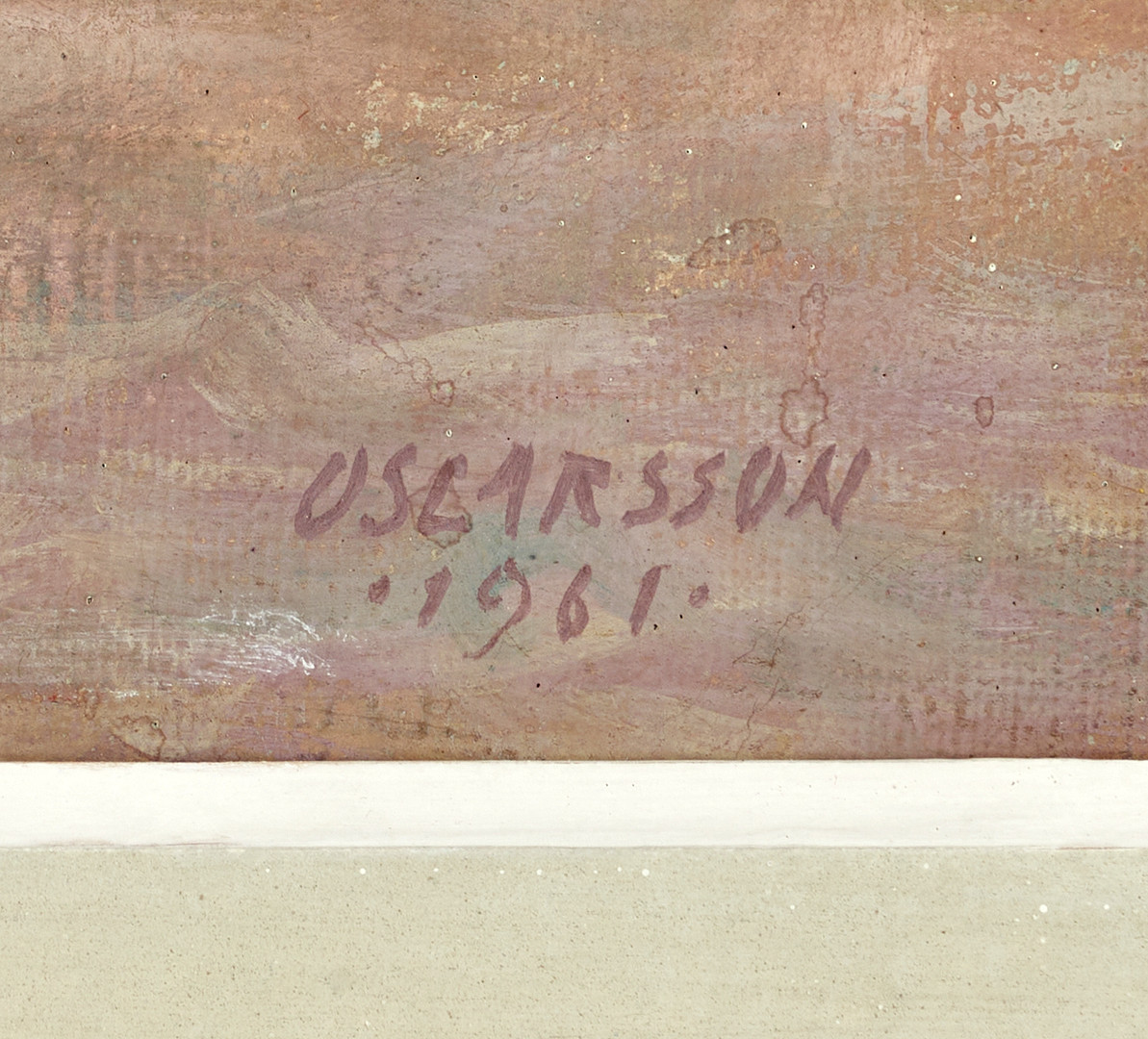 BERNHARD OSCARSSON (1894–1977), Hästar och väderkvarn, Öland, signerad och daterad 1961, olja/tempera på duk.