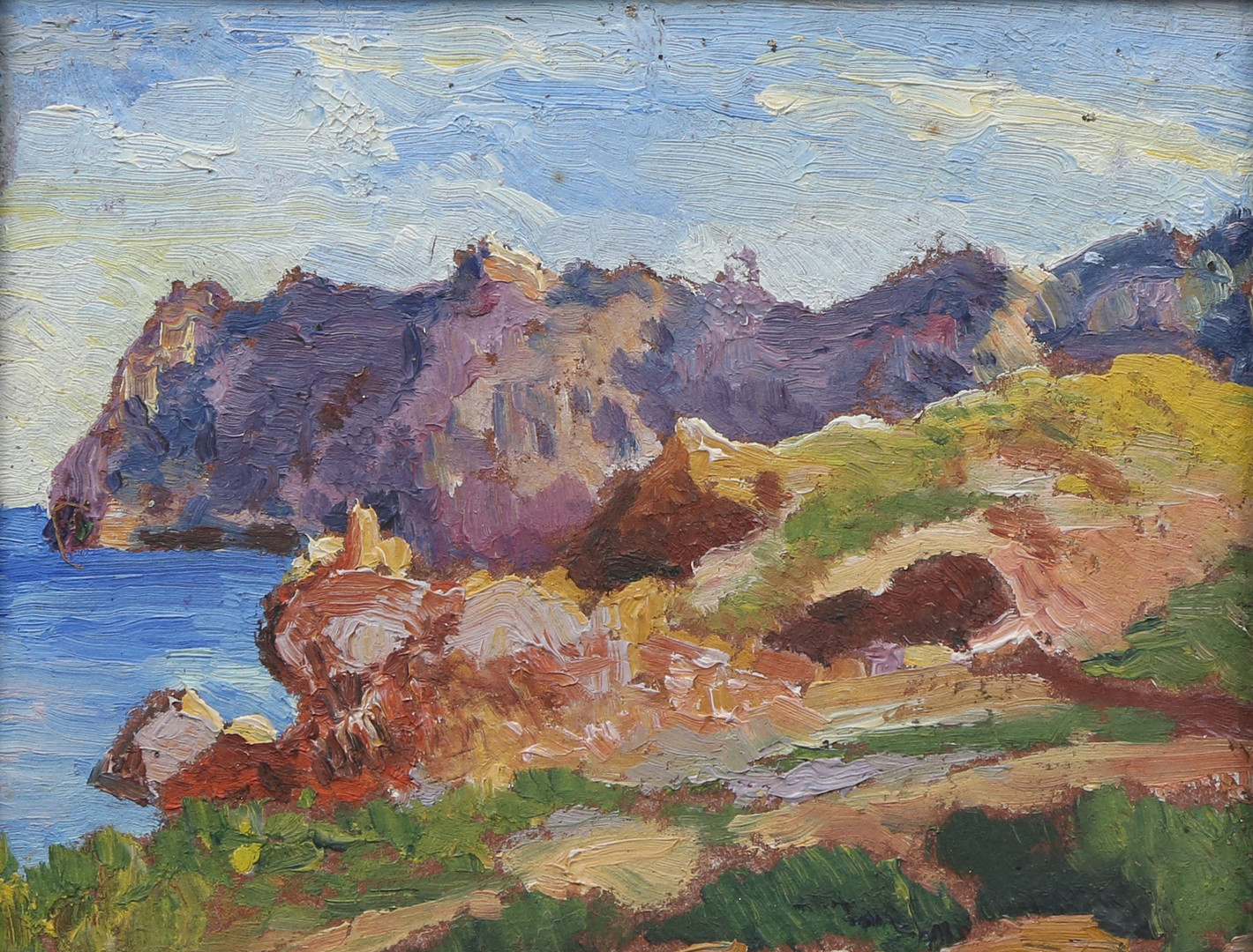 CATALAN SCHOOL, 20TH CENTURY. Seaside view.